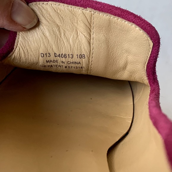 Cole Haan Purple Wool Loafers Pink Maroon Velvet Bow Slip On Flats 10B - Picture 8 of 8
